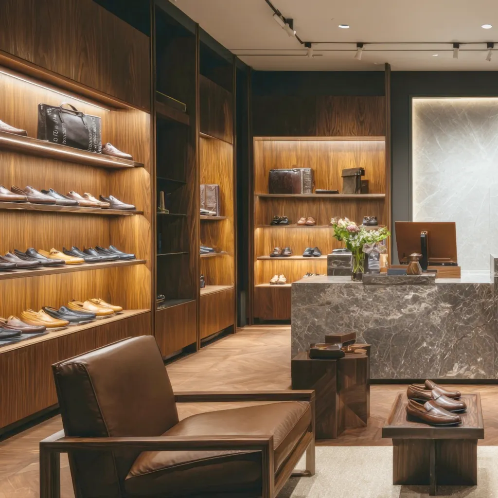 Boutique de luxe au sol en marbre